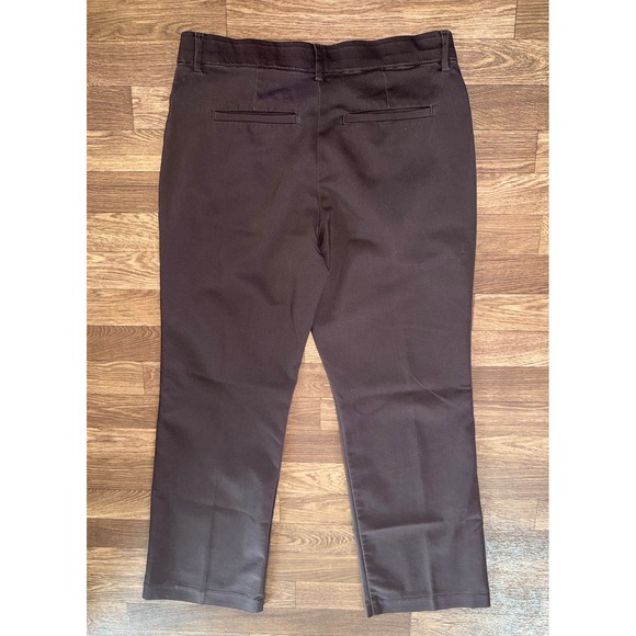 Lee Regular Fit Straight Leg Work Pants Brown Casual Career Size 14 - Picture 3 of 5